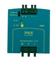 ml100109 PULS ML100 DIN Rail Power Supply, 120V ac Input, 28V dc Output, 4.2A Output, 100W