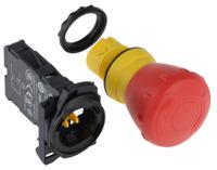 800fp-mt44px01s Allen Bradley 800FP Series Twist Release Emergency Stop Push Button, Panel Mount, 22.5mm Cutout, 1NC