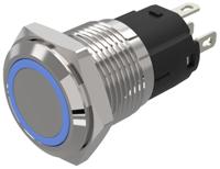 82-45512123 EAO 82 Series Illuminated Illuminated Push Button Switch, Latching, Panel Mount, 16mm Cutout, SPDT, Blue LED, 12V,