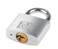 827-4417 RS PRO Key Aluminium Safety Padlock, 5mm Shackle, 27mm Body