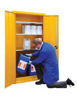 733-4912 RS PRO Yellow Lockable 2 Door Hazardous Substance Cabinet, 1800mm x 900mm x 460mm