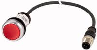 181626-c22-dl-r-k01-24-p3 Eaton C22 Series Illuminated Push Button, Panel Mount, 22mm Cutout, SPST, IP67, IP69K