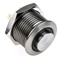 175-9489 RS PRO Illuminated Push Button Switch, Momentary, Panel Mount, 16mm Cutout, SPST, Red LED, 36V dc, IP67