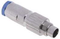 1-1437719-8 TE Connectivity Circular Connector, 4 Contacts, Cable, Subminiature Connector, Plug, Male, IP65, TRIAD 01 Series