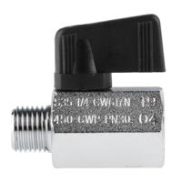 486-334 RS PRO Chrome Plated Brass Hydraulic Ball Valve G 1/4