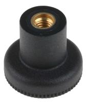 448-8858 RS PRO Black Knurled Clamping Knob, M6, Threaded Hole