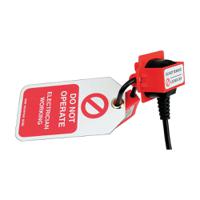 pl13 Martindale Red 1-Lock PP Padlockable Power Outlet Locking System, 6mm Shackle