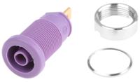 972355109 Hirschmann Test & Measurement Violet Female Banana Socket, 4 mm Connector, Tab Termination, 25A, 1000V ac/dc, Gold