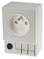 035010-00 STEGO SD035 Light Grey 1 Gang Plug Socket, 6.3A, Type E - French, Indoor Use