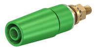 233050-25 Staubli Green Female Banana Socket, 4 mm Connector, Bolt Termination, 32A, 600V, Gold Plating