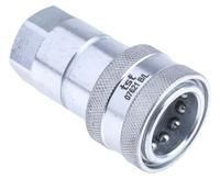 745-4693 RS PRO Steel Female Hydraulic Quick Connect Coupling, BSP 1/2 Female