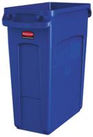 1971257 Rubbermaid Commercial Products Slim Jim 61L Blue Plastic Waste Bin