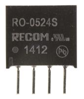ro-0524s Recom RO DC-DC Converter, 24V dc/ 42mA Output, 4.5 → 5.5 V dc Input, 1W, Through Hole, +85°C Max Temp -40°C Min