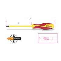 1279mqf-pz1 BETA Pozidriv, Supadriv  Screwdriver, PZ1 Tip, 80 mm Blade, VDE/1000V, 180 mm Overall