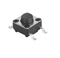 13019319 Schurter IP40 Black Button Tact Switch, SPST 0.05VA 9.5mm Surface Mount