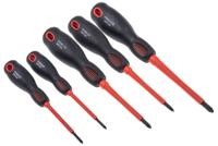 253-015 RS PRO Phillips; Pozidriv; Slotted Insulated Screwdriver Set, 10-Piece