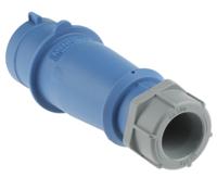 260 Mennekes , IP44 Blue Cable Mount 3P Industrial Power Plug, Rated At 32A, 230 V