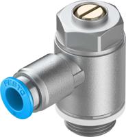 grla-38-qs-8-d Festo GRLA Series Tube Exhaust Valve, 8mm Tube Inlet Port x G 3/8 Outlet Port, 193150