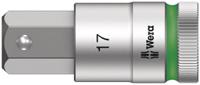 05003828001 Wera 1/2 in Drive Bit Socket, Hex Bit, 17mm, 60 mm Overall Length