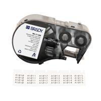 m4-11-498 Brady B-498 on Black on White Label, 19.05 mm Width