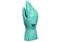 34485009 Mapa Ultranitril Green Nitrile Work Gloves, Size 9, Uncoated Coating