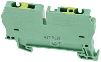 1632080000 Weidmuller 2-Way ZPE4 DIN Rail Earth Terminal Block, 26 → 10 AWG Wire, Clamp, Wemid Housing