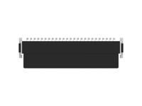 154742-e ERNI 154742 Series Vertical Surface PCB Header, 50 Contact(s), 1.27 mm Pitch, 2 Row, Shrouded
