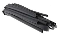 398-161 RS PRO Heat Shrink Tubing, Black 12.7mm Sleeve Dia. x 1.2m Length 2:1 Ratio
