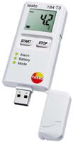 0572-1843 Testo 184-T3 Temperature Data Logger, USB, 1 Input Channel(s)