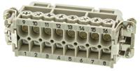 09200162812 HARTING Heavy Duty Power Connector Insert, 16A, Female, Han A Series, 16 Contacts