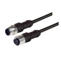 m12m12f5a-5 L-Com Male 5 way Plug to Female 5 way M12 Cable