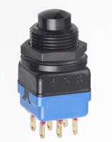 13445a-4gx768 APEM 1300 Series Series Push Button Switch, DP, Bushing, 11.9mm Cutout, On/Mom, 30V dc
