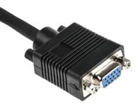 182-8536 RS PRO Male VGA to Female SVGA Cable, 500mm Black