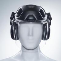 9790212 uvex Clear Flip Up PC Face Shield with Face, Head Guard , Resistant To High Speed Particles