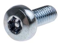 482-8357 RS PRO Bright Zinc Plated Pan Steel Tamper Proof Security Screw, M5 x 12mm