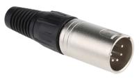 457-897 RS PRO Cable Mount XLR Connector, Male, 250 V ac, 5 Way, Silver Plating