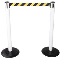 875t-32-d4 Tensator Black & Yellow Plastic Retractable Barrier, 2.3m, Yellow/Black Tape