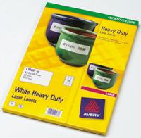 l7060-20 Avery White Adhesive Heavy duty Label Sheet, Pack of 420