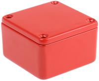 rtm500111-red CAMDENBOSS 5000 Series Red Die Cast Aluminium Enclosure, IP54, Red Lid, 50 x 50 x 31mm