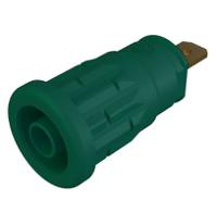 972361104 Hirschmann Test & Measurement Green Female Banana Connector, 4 mm Connector, Tab Termination, 24A, 1kV, Gold Plating