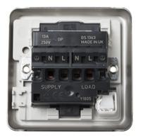 k971bss MK Electric 13A 2 Gang Switched Fused Spur