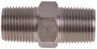 826-7059 RS PRO Stainless Steel Pipe Fitting, Straight Hexagon Nipple Joint, Male R 3/8in x Male R 3/8in