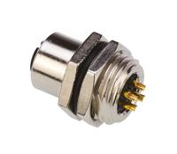 1838891-2 TE Connectivity Circular Connector, 4 Contacts, Panel, M12 Connector, Socket, Female, IP67, M12 Series