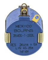 3540s-1-202l Bourns 3540 2kΩ Rotary Potentiometer 10-Turns 1-Gang Panel Mount, 3540S-1-202L