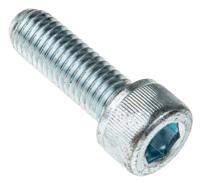 484-0032 RS PRO Bright Zinc Plated Steel Hex Socket Cap Screw, DIN 912, M10 x 25mm