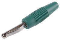 930047104 Hirschmann Test & Measurement Green Male Banana Plug - Solder, 30 V ac, 60 V dc