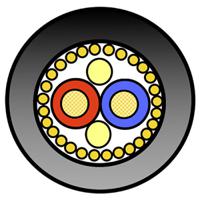 7004000100 Belden70040 Series 2 Core Microphone Cable, 0.22 mm² CSA Unscreened, 6.1mm od, 100m, Black