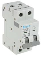 euc2p10c Europa EUC2P EUC MCB, 2P, 10A Curve C, 230V AC, 10 kA Breaking Capacity