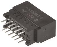 7-5530843-5 TE Connectivity Female Backplane Connector, Through Hole Mount, 12-Contacts, 2.54mm Pitch, 2-Row, Solder Termination