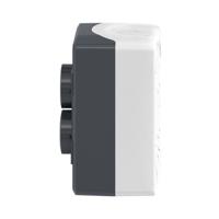 xald222 Schneider Electric Spring Return Enclosed Push Button, Polycarbonate, 1 Cutouts, Black/White, Down Arrow, Up Arrow,